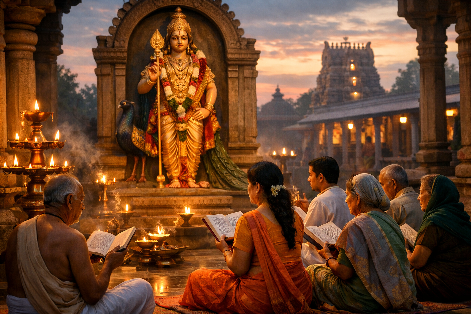 Sri Subrahmanya Mangala Ashtakam devotional chant scene