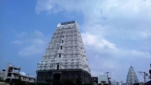 Srikalahasti Temple Pooja Online booking scene at the temple entrance