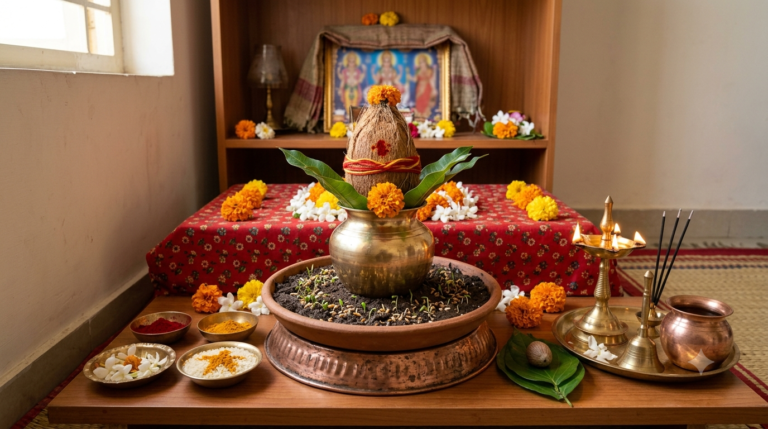 Navratri Ghatasthapana 2026: Kalash Samagri & Steps